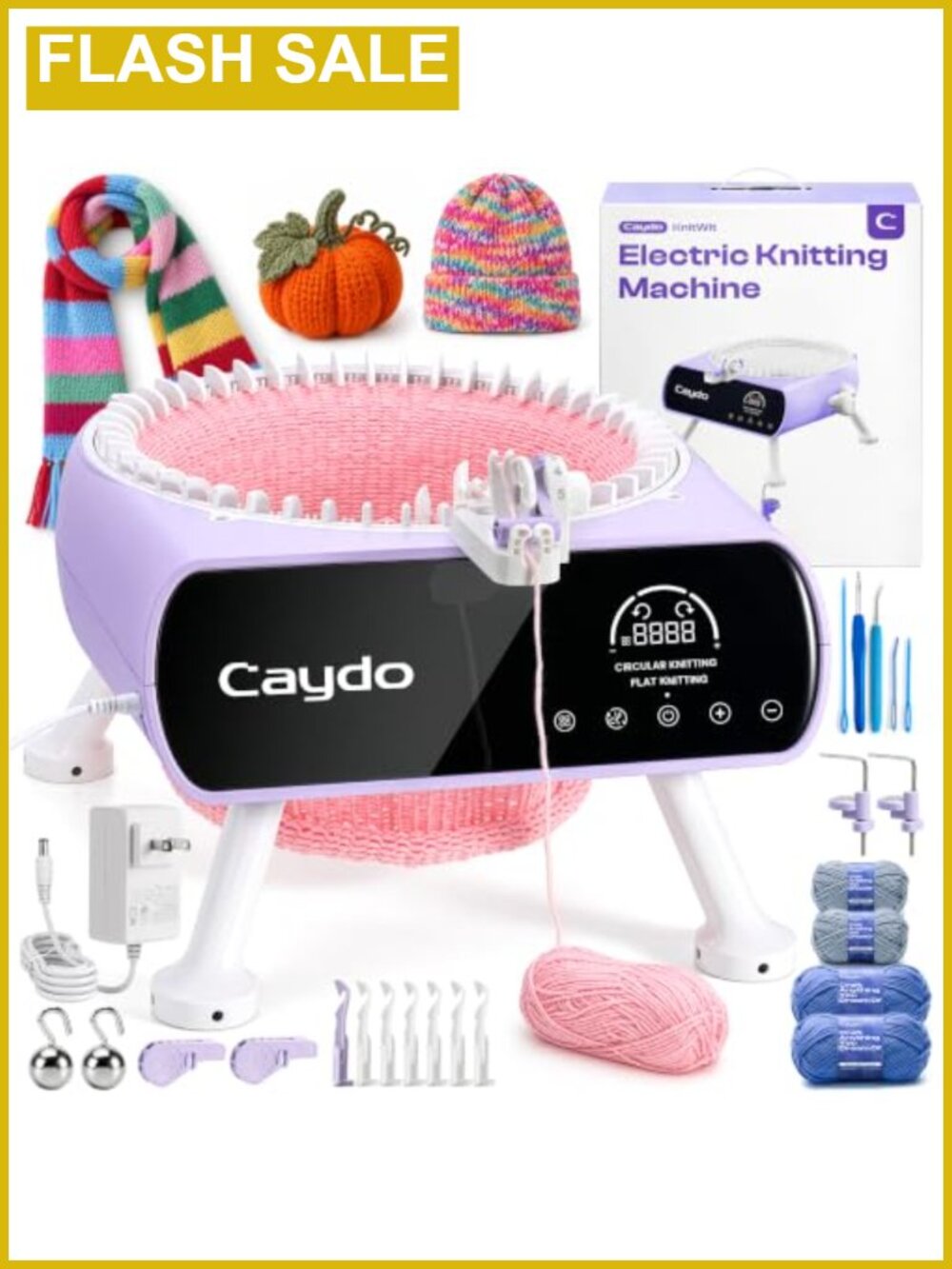 Electric Knitting Machine 48 Needle Automatic Knitting Kit with Preset Row